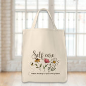 Self Care Wildflower Tote Bag