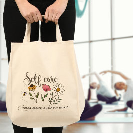 Self Care Wildflower Tote Bag