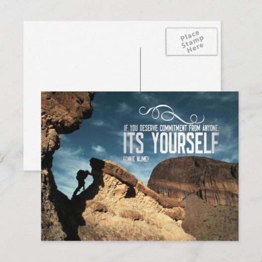 Self Commitment Inspirerend Post Kaart (Voorkant / Achterkant)