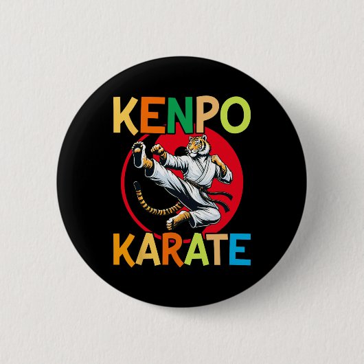 Self Defense Kenpo Karate Martial Arts Ronde Button 5,7 Cm (Voorkant)