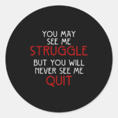 Self Employed Lancer New Quote Gift Retro Design  Ronde Sticker (Voorkant)