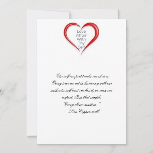 Self Esteem Card Bedankkaart (Voorkant)