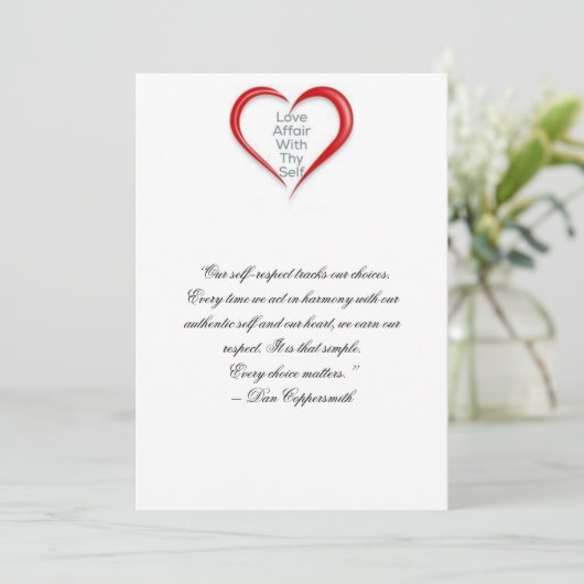 Self Esteem Card Bedankkaart (Staand voorkant)