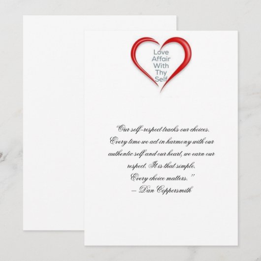 Self Esteem Card Bedankkaart (Voorkant / Achterkant)