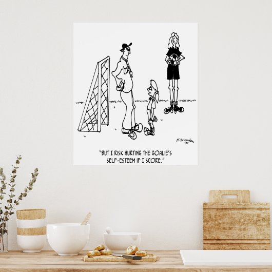 Self Esteem Cartoon 9471 Poster (Keuken)