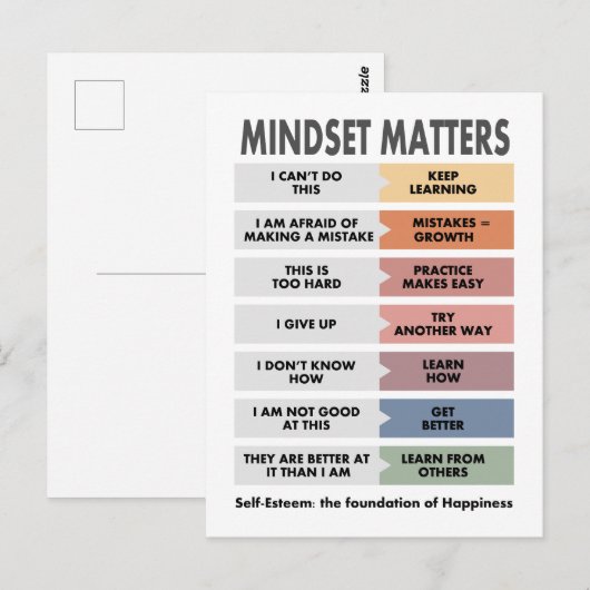 Self-Esteem: the foundation of Happiness Briefkaart (Voorkant / Achterkant)
