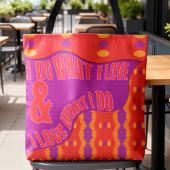 Self Expression Purple Orange Patterned Tote Bag