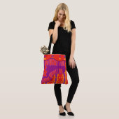 Self Expression Purple Orange Patterned Tote Bag (Op model)