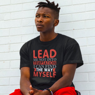 Self-Guided Temptation T-shirt: Geestige Richting T-shirt