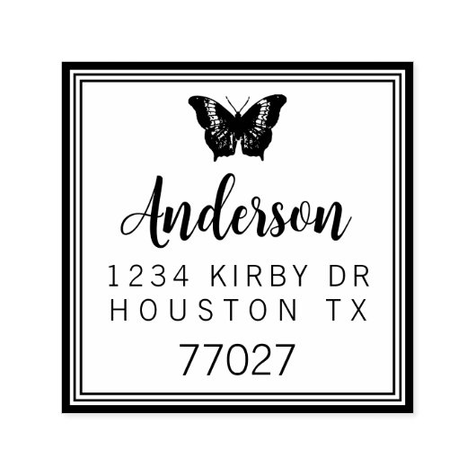 Self Inking 1,5-inch x1,5-inch Sjabloon stempel (Design)