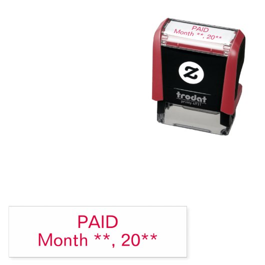 Self Inking betaalde stempel met aangepaste datuml (In situ)