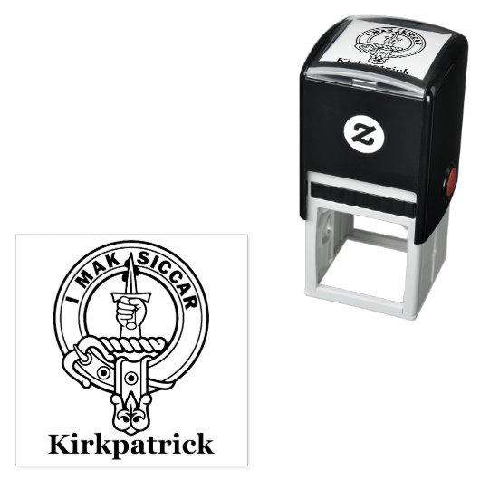 Self-Inking Clan Kirkpatrick Crest Rubber Stamp Zelfinktende Stempel (In situ)