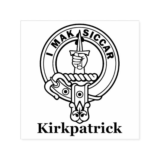 Self-Inking Clan Kirkpatrick Crest Rubber Stamp Zelfinktende Stempel (Design)