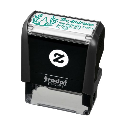 Self Inking Retouradres Stempel met krans (Product)