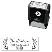 Self Inking Retouradres Stempel met krans (In situ)