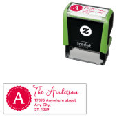 Self Inking Retouradres Stempel met monogram (In situ)