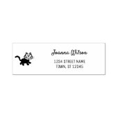Self-Inking Stamp Cute Cat Personal Name Address Zelfinktende Stempel (Design)