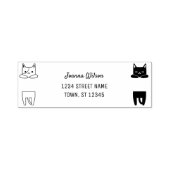 Self-Inking Stamp Cute Cats Personal Name Address Zelfinktende Stempel (Design)