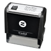 Self-Inking Stamp Funny Cat Grin Name Address Zelfinktende Stempel (Product)