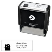 Self-Inking Stamp Funny Cat Grin Name Address Zelfinktende Stempel (In situ)