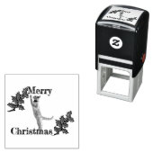Self Inking Stamp - Vrolijk kerstfeest Holly en Ca Zelfinktende Stempel (In situ)