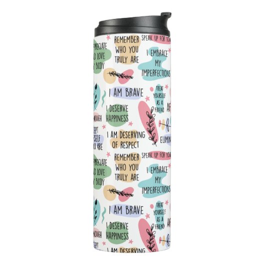 Self Love Affirmations Thermosbeker (Gedraaid links)