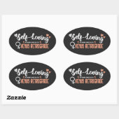 Self Love Black Ovale Sticker (Vel)