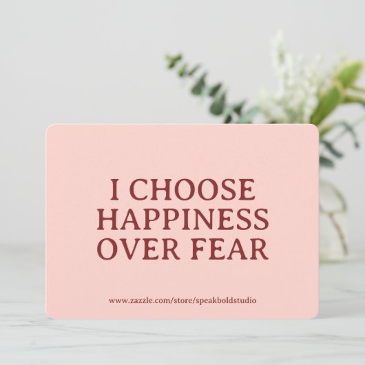 Self-Love Card, Custom Gift, Inspirational Message Feestdagenkaart (Staand voorkant)