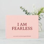 Self-Love Card, Inspirational & Fearless Card Feestdagenkaart (Staand voorkant)