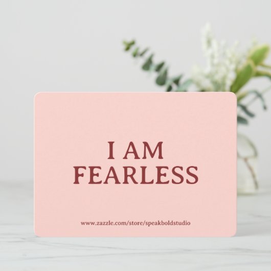 Self-Love Card, Inspirational & Fearless Card Feestdagenkaart (Staand voorkant)