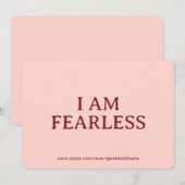 Self-Love Card, Inspirational & Fearless Card Feestdagenkaart (Voorkant / Achterkant)