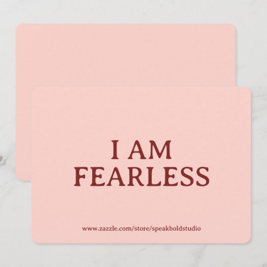 Self-Love Card, Inspirational & Fearless Card Feestdagenkaart (Voorkant / Achterkant)