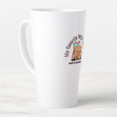 Self Love Cat Hugging Mirror Cute Cartoon Latte Mok (Linkerhoek)