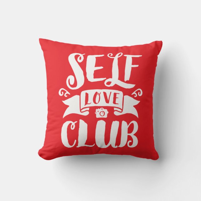 Self Love Club Custom Background Color Kussen (Voorkant)