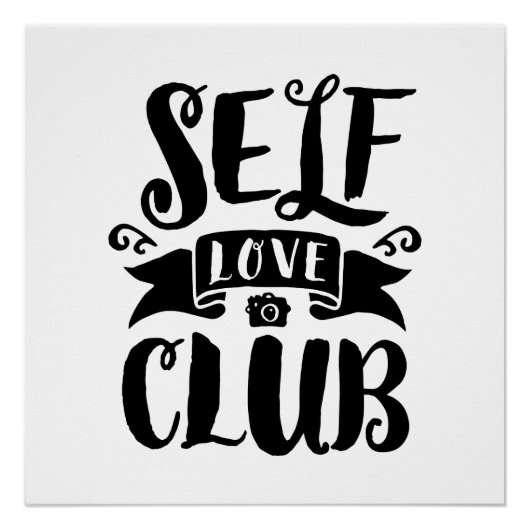 Self Love Club Custom Background Color Poster (Voorkant)