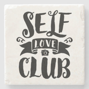 Self Love Club Custom Background Color Stenen Onderzetter