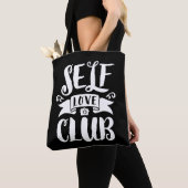 Self Love Club Custom Background Color Tote Bag (Dichtbij)