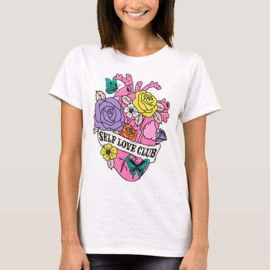 Self Love Club Heart T-shirt (Voorkant)