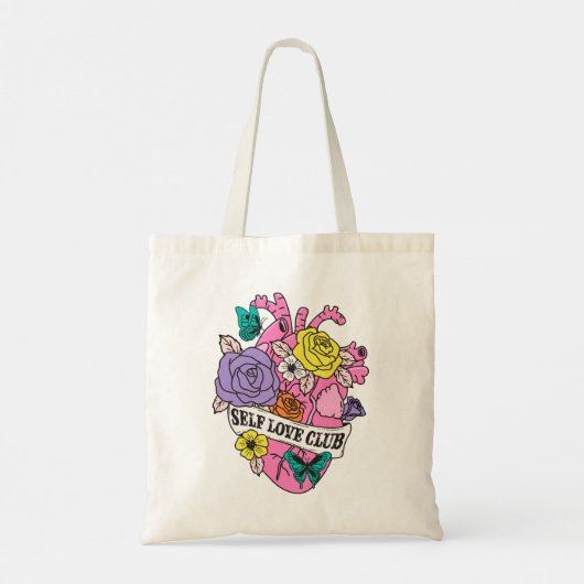 Self Love Club Heart Tote Bag (Achterkant)