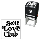 Self Love Club Minimal Black White Zelfinktende Stempel (In situ)