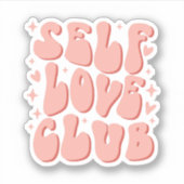 Self Love Club, Self Love, Mental Health Sticker (Voorkant)
