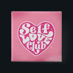 Self Love Club Vierkante Button 5,1 Cm<br><div class="desc">🖤</div>