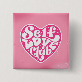 Self Love Club Vierkante Button 5,1 Cm