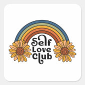 Self Love Club Vierkante Sticker (Voorkant)