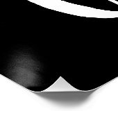 Self Love Club White Aangepaste achtergrondkleur Poster (Hoek)