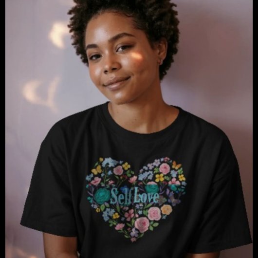 Self Love floral hart T-Shirt