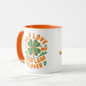 Self Love Four Leaf Clover Motivatie Mok (Voorkant links)