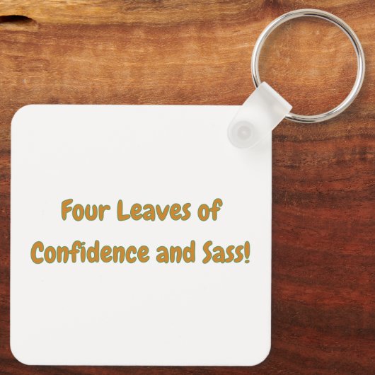 Self Love Four Leaf Clover Sleutelhanger -Inspirer (Achterkant)