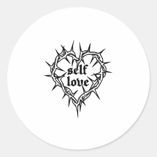 Self Love Heart Sticker (Voorkant)