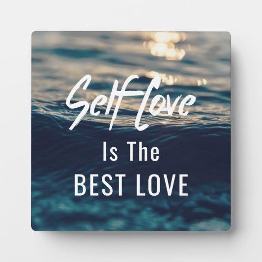 Self Love is de beste liefdesplaque met Easel Fotoplaat (Voorkant)